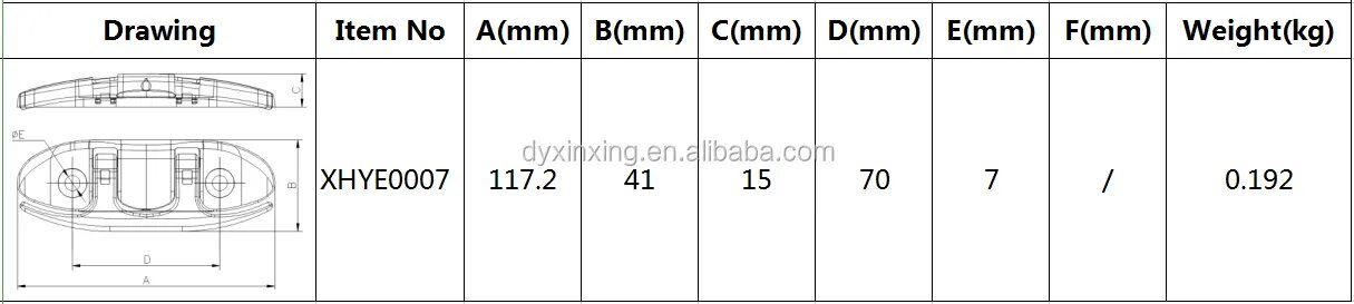 Boat Folding Cleat 4-12 - Hengke Casting product image 3