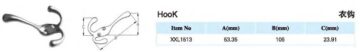 Stainless Steel Triple Coat Hook - Hengke Casting product image 4