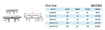 Flush Mount Boat Cleat - Hengke Casting product image 4